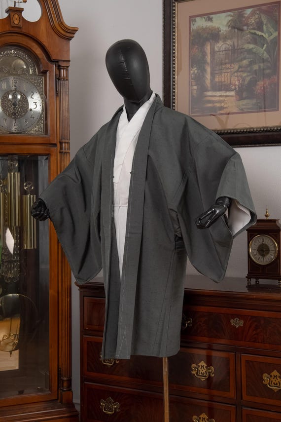 DEAR VANILLA Authentic Japanese Kimono Haori Men's Traditional Jacket Made in Japan Genuine Vintage MHA-0342