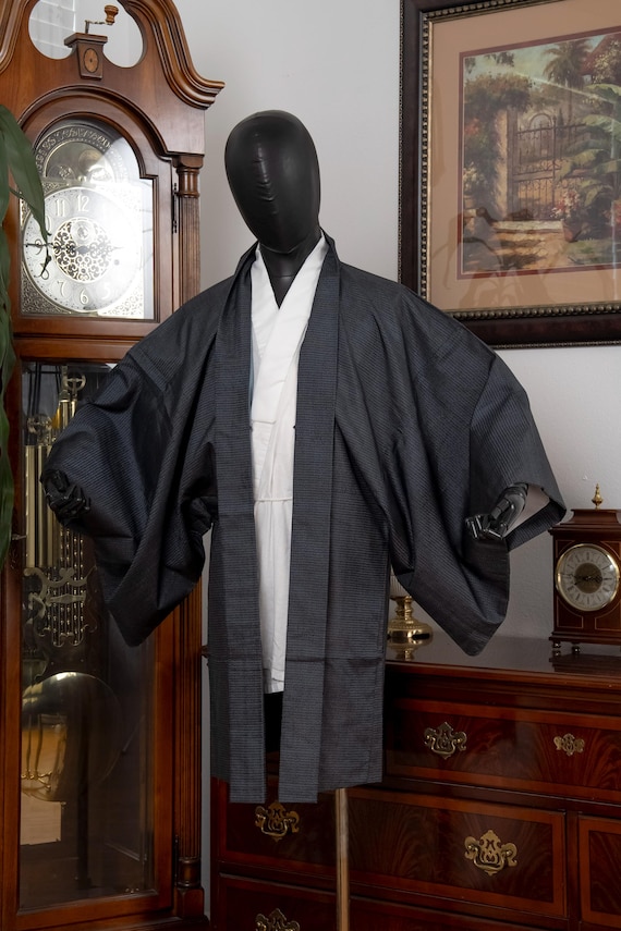 DEAR VANILLA Authentic Japanese Kimono Haori Men's Traditional Jacket Made in Japan Genuine Vintage MHA-0328