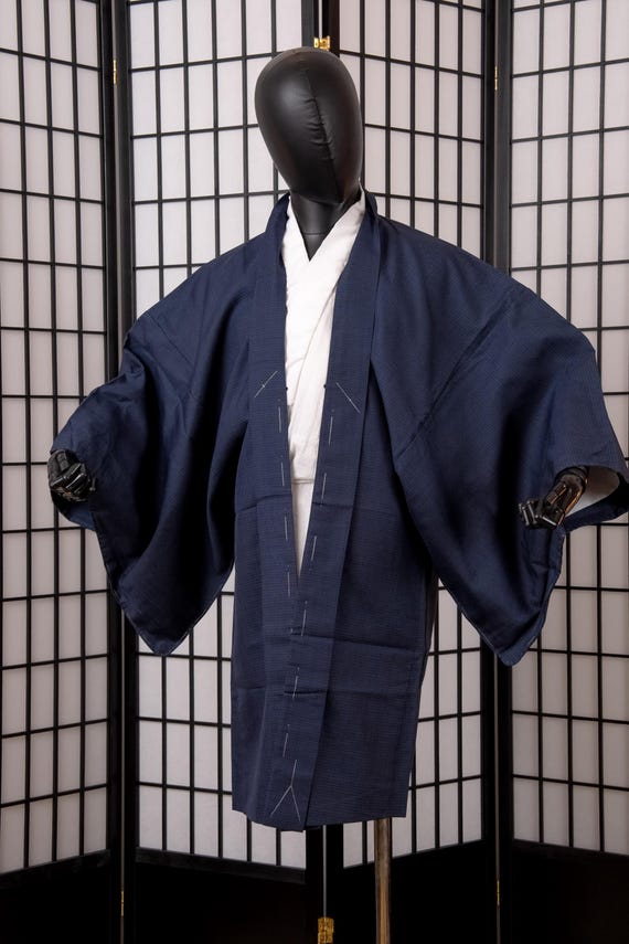 DEAR VANILLA Authentic Japanese Kimono Haori Men's Traditional Jacket Made in Japan Genuine Vintage MHA-0331
