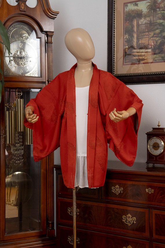 DEAR VANILLA Authentic Japanese Haori for Women Traditional Kimono Jacket Vintage Made in Japan HA-0463