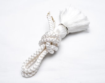 DEAR VANILLA Authentic Vintage Japanese Men's Kimono Haorihimo Haori Tie Tassle with Hooks Made in Japan MHC-0144
