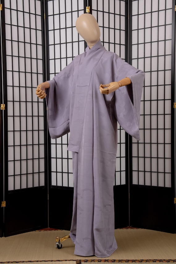 DEAR VANILLA Authentic Traditional Japanese Iromuji Kimono for Women Vintage Robe Made in Japan Genuine Original KMI-0182
