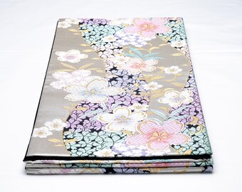 DEAR VANILLA Authentic Japanese Kimono Silk Fukuro Obi for Women Vintage Sash Belt Made in Japan OB-0401