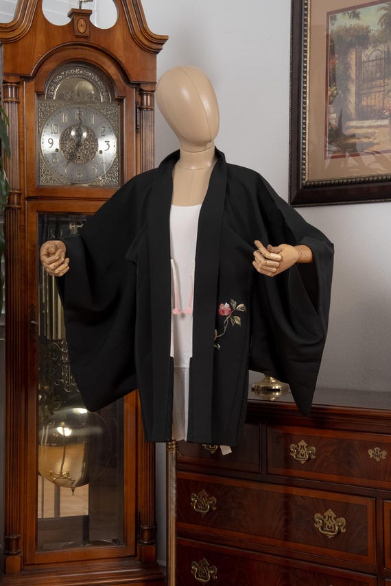 DEAR VANILLA Authentic Japanese Haori for Women Traditional Kimono Jacket Vintage Made in Japan HA-0403