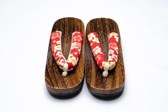 Dear Vanilla Authentic Japanese Vintage Yukata Kimono Geta Wood Sandals 25.5cm US Size 8.5 SD-0323