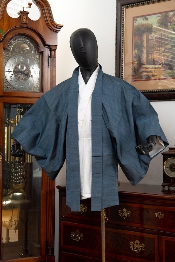 DEAR VANILLA Authentic Japanese Kimono Haori Men's Traditional Jacket Made in Japan Genuine Vintage MHA-0271