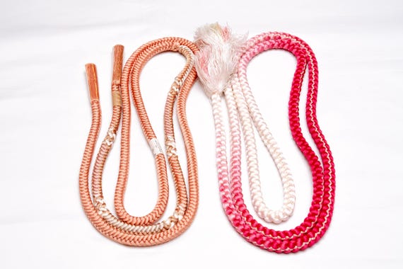 DEAR VANILLA Japanese Kimono Obijime Cord Set For Furisode Kimono Silk Obi Belt Fastener Accessory Rope Made in Japan Genuine OC-0281
