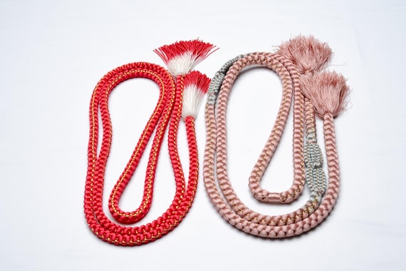 DEAR VANILLA Japanese Kimono Obijime Cord Set For Furisode Kimono Silk Obi Belt Fastener Accessory Rope Made in Japan Genuine OC-0259