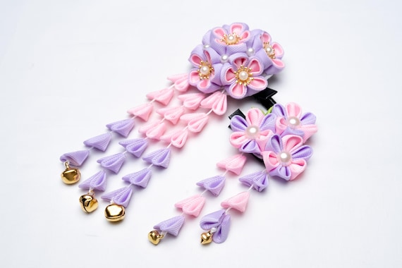 DEAR VANILLA Japanese Kimono Hair Decoration Hand Craft Tsumamizaiku Kamikazari KZR-0004