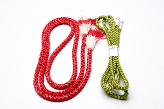 DEAR VANILLA Japanese Kimono Obijime Cord Set For Furisode Kimono Silk Obi Belt Fastener Accessory Rope Made in Japan Genuine OC-0251
