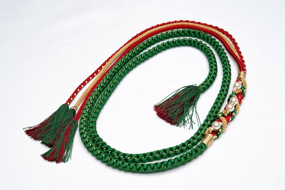 DEAR VANILLA Japanese Ornament Obijime Cord for Furisode Kimono Silk Obi Belt Fastener Accessory Rope Made in Japan OCF-0118