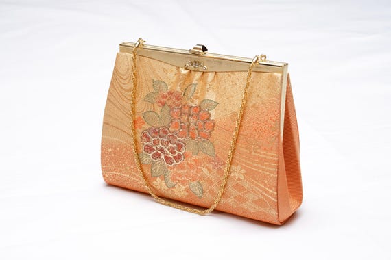 DEAR VANILLA Authentic Japanese Kimono Silk Purse Handbag Vintage Made in Japan PU-0393