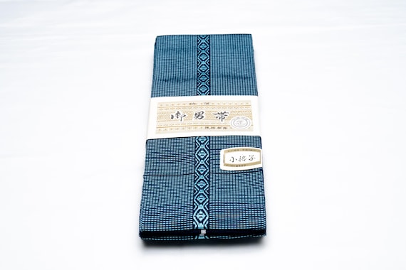 DEAR VANILLA Authentic Japanese Men's Kimono Kaku Obi Vintage Samurai Obi Sash Belt Made in Japan Genuine Original MOB-0275