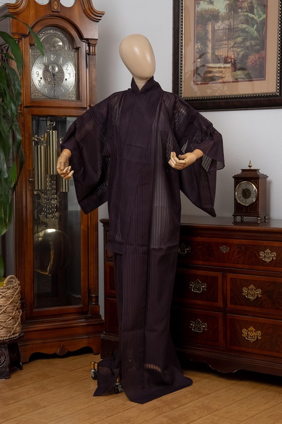 DEAR VANILLA Authentic Traditional Japanese Iromuji Kimono for Women Vintage Robe Made in Japan Original KMI-0165