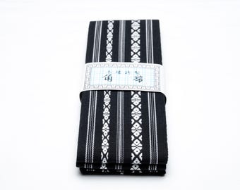 DEAR VANILLA Authentic Japanese Men's Kimono Kaku Obi Vintage Samurai Obi Sash Belt Made in Japan Genuine Original MOB-0248