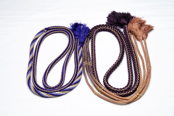 DEAR VANILLA Japanese Kimono Obijime Cord Set For Furisode Kimono Silk Obi Belt Fastener Accessory Rope Made in Japan Genuine OC-0286