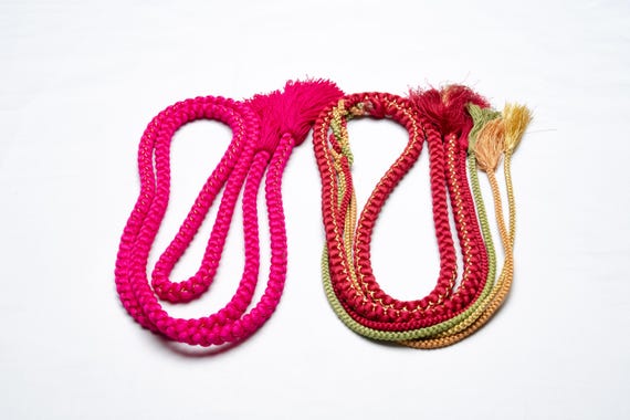 DEAR VANILLA Japanese Kimono Obijime Cord Set For Furisode Kimono Silk Obi Belt Fastener Accessory Rope Made in Japan Genuine OC-0205