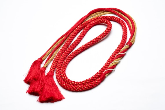 DEAR VANILLA Japanese Ornament Obijime Cord for Furisode Kimono Silk Obi Belt Fastener Accessory Rope Made in Japan OCF-0066