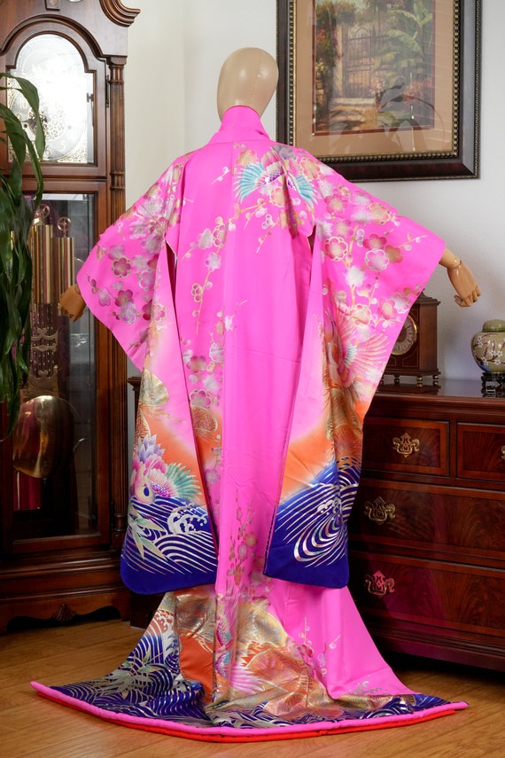 Remake Vintage Dress, Handmade Silk Dress, Japanese Kimono