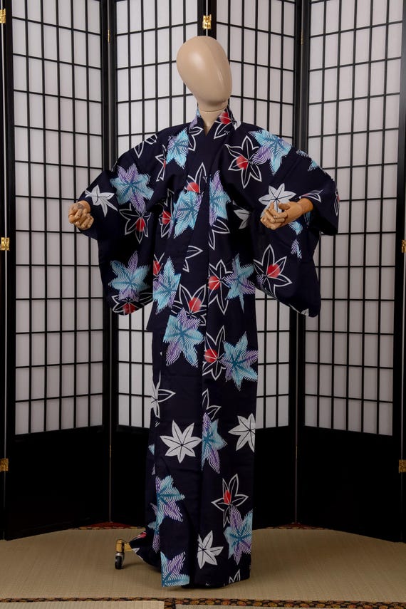 DEAR VANILLA Traditional Japanese Yukata Kimono for Women Summer Matsuri Cotton Robe Dress YKT-0049