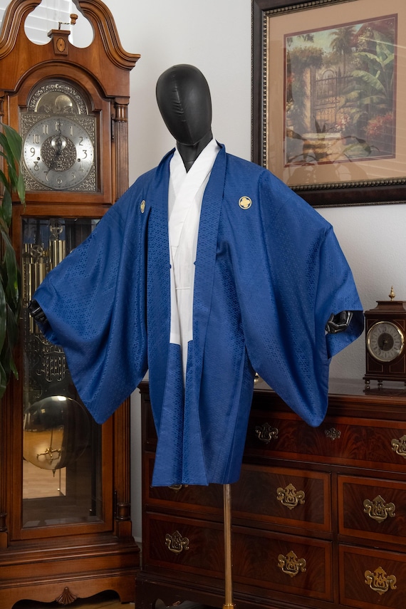 DEAR VANILLA Authentic Japanese Kimono Haori Men's Traditional Jacket Made in Japan Genuine Vintage MHA-0266