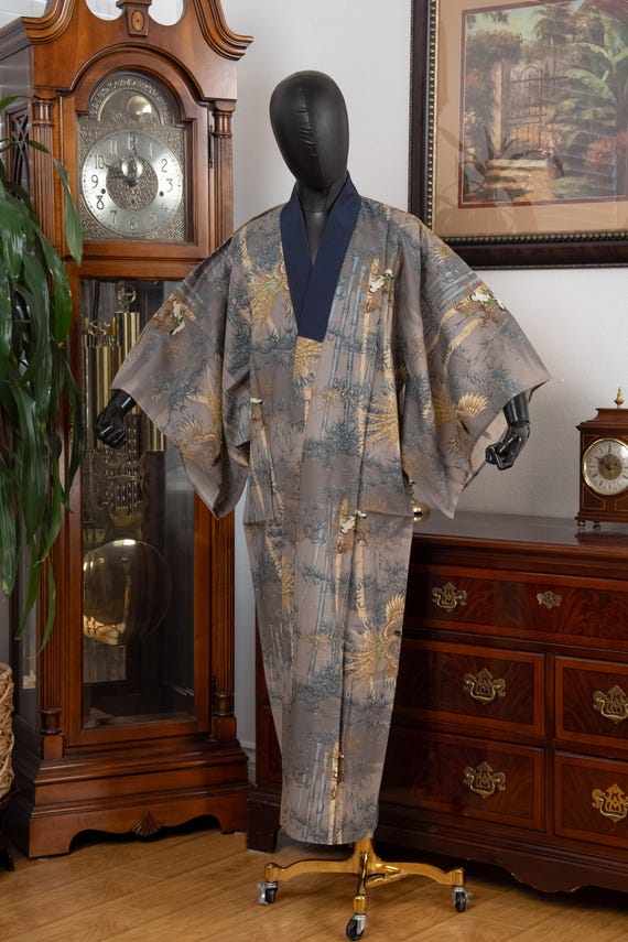 DEAR VANILLA Authentic Vintage Men's Kimono Juban Traditional Japanese Undergown Robe Made in Japan Original MJU-0184