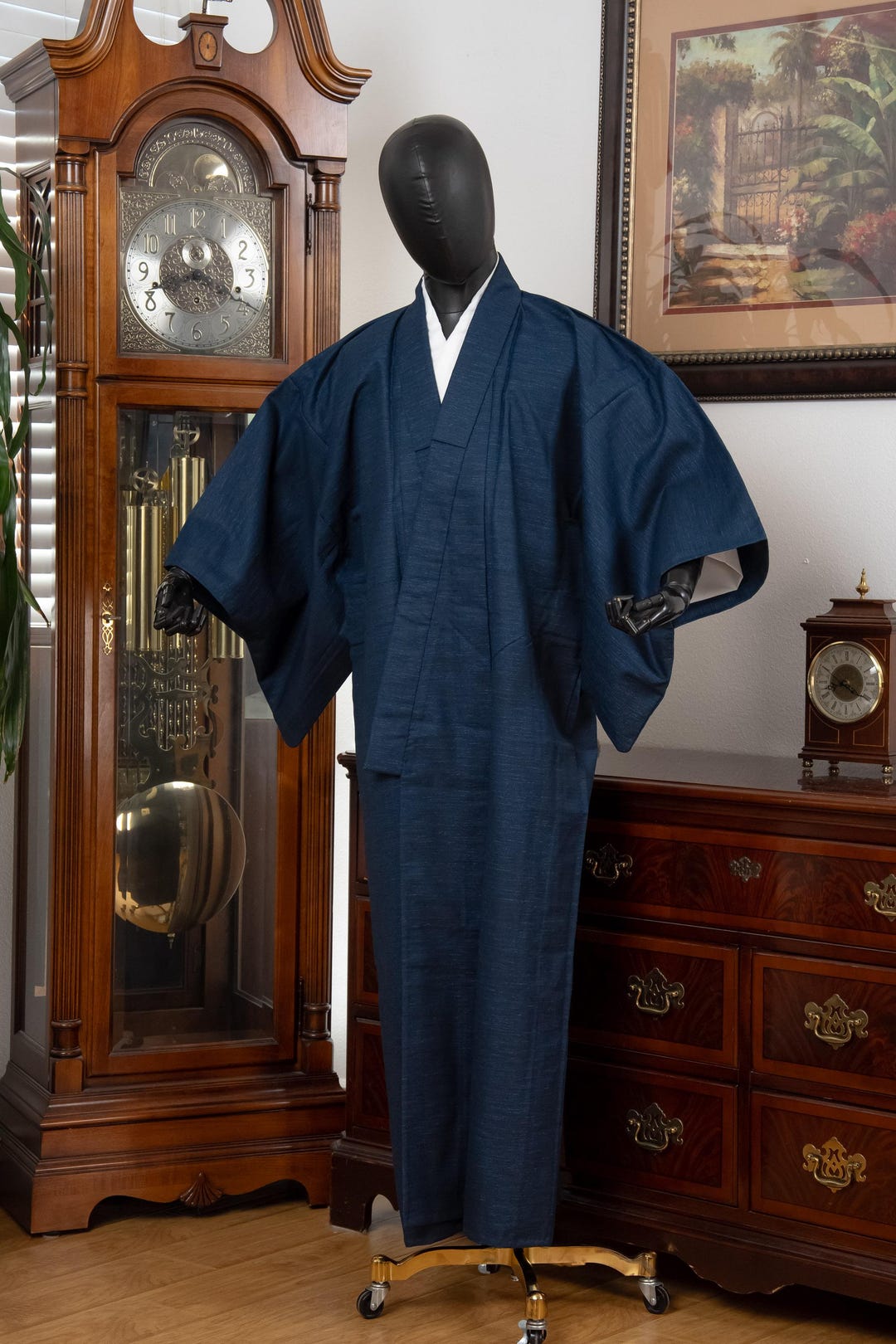Japanese Death Robe DEAR VANILLA Authentic Vintage Traditional Men's Kimono Japanese Robe ...