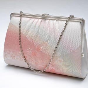 QUERIDA VAINILLA Auténtico bolso de mano de seda estilo kimono japonés vintage hecho en Japón PU-0325