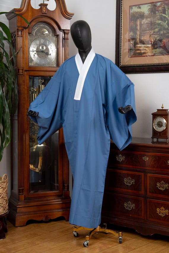 DEAR VANILLA Authentic Vintage Men's Kimono Juban Traditional Japanese Undergown Robe Made in Japan Original MJU-0198
