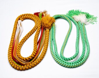 DEAR VANILLA Japanese Kimono Obijime Cord Set For Furisode Kimono Silk Obi Belt Fastener Accessory Rope Made in Japan Genuine OC-0271