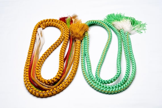 DEAR VANILLA Japanese Kimono Obijime Cord Set For Furisode Kimono Silk Obi Belt Fastener Accessory Rope Made in Japan Genuine OC-0271