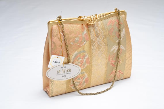 DEAR VANILLA Authentic Japanese Kimono Silk Purse Handbag Vintage Made in Japan PU-0353