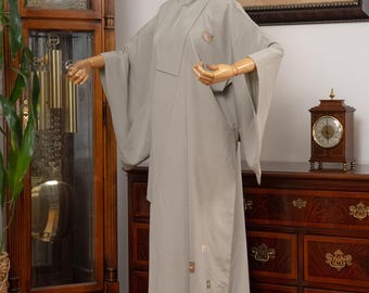 DEAR VANILLA Authentic Traditional Japanese Kimono for Women Vintage Dress Robe Made in Japan Genuine Original KM-0647