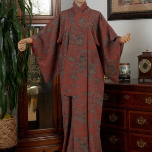 DEAR VANILLA Authentic Traditional Japanese Kimono for Women Vintage Dress Made in Japan KM-0507