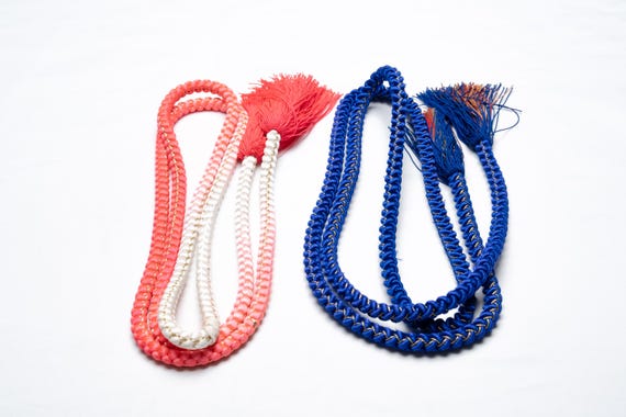 DEAR VANILLA Japanese Kimono Obijime Cord Set For Furisode Kimono Silk Obi Belt Fastener Accessory Rope Made in Japan Genuine OC-0204