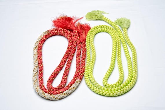 DEAR VANILLA Japanese Kimono Obijime Cord Set For Furisode Kimono Silk Obi Belt Fastener Accessory Rope Made in Japan Genuine OC-0262