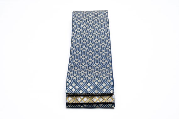 DEAR VANILLA Authentic Japanese Men's Kimono Kaku Obi Vintage Samurai Obi Sash Belt Made in Japan Genuine Original MOB-0246