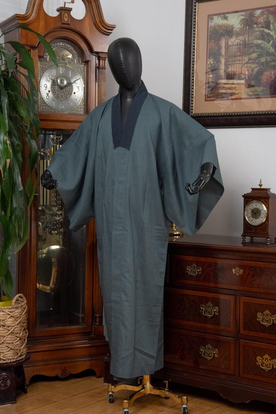 DEAR VANILLA Authentic Vintage Men's Kimono Juban Traditional Japanese Undergown Robe Made in Japan Original MJU-0218