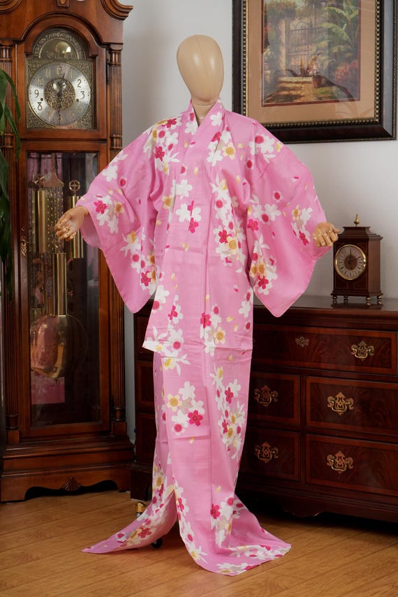 DEAR VANILLA Traditional Japanese Yukata Kimono for Women Summer Matsuri Cotton Robe Dress YKT-0006