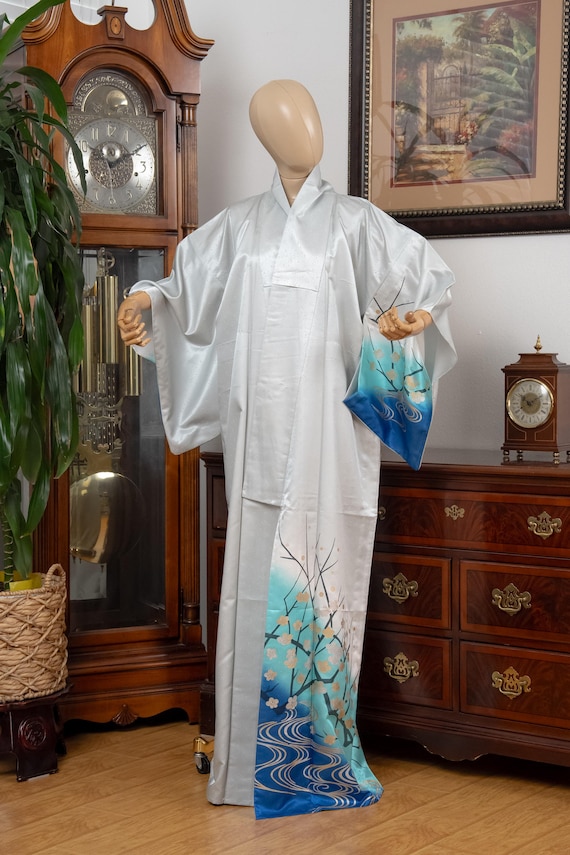 DEAR VANILLA Authentic Traditional Japanese Kimono for Women Vintage Dress Robe Made in Japan Genuine Original KM-0598