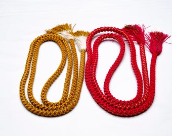 DEAR VANILLA Japanese Kimono Obijime Cord Set For Furisode Kimono Silk Obi Belt Fastener Accessory Rope Made in Japan Genuine OC-0265