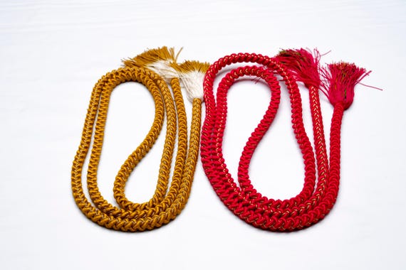 DEAR VANILLA Japanese Kimono Obijime Cord Set For Furisode Kimono Silk Obi Belt Fastener Accessory Rope Made in Japan Genuine OC-0265