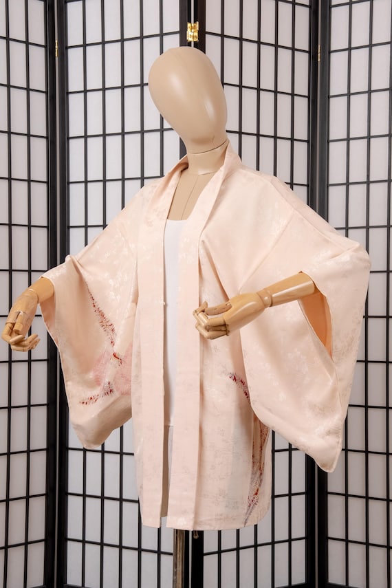 DEAR VANILLA Authentic Japanese Haori for Women Traditional Kimono Jacket Vintage Made in Japan HA-0469