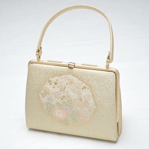 QUERIDA VAINILLA Bolso de mano de seda con diseño de kimono japonés auténtico, estilo vintage, fabricado en Japón PU-0297