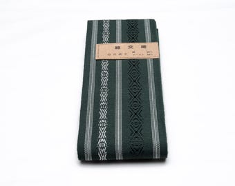 DEAR VANILLA Authentic Japanese Men's Kimono Kaku Obi Vintage Samurai Obi Sash Belt Made in Japan Genuine Original MOB-0376