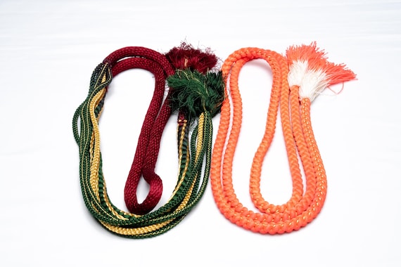 DEAR VANILLA Japanese Kimono Obijime Cord Set For Furisode Kimono Silk Obi Belt Fastener Accessory Rope Made in Japan Genuine OC-0228