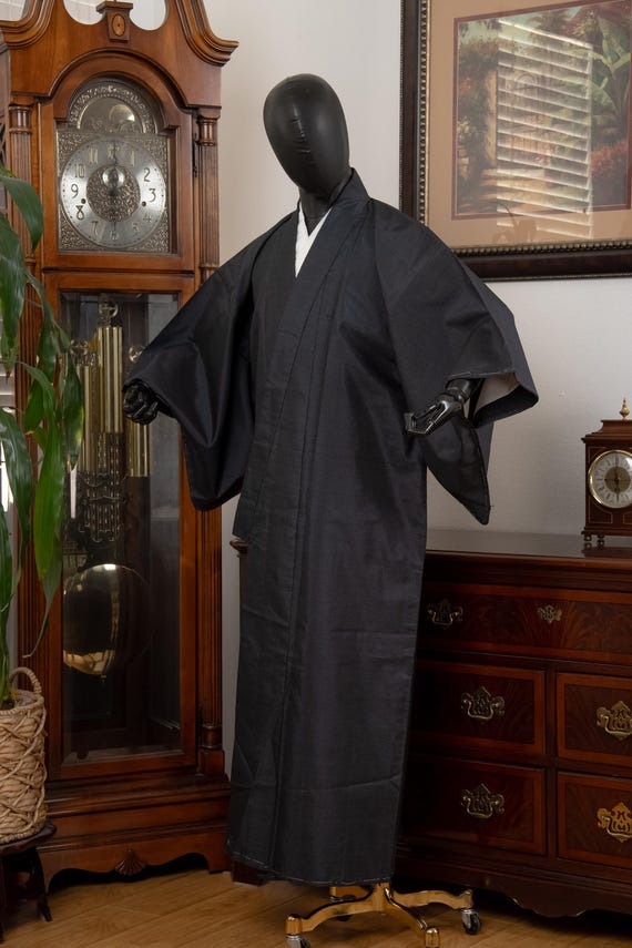 DEAR VANILLA Authentic Vintage Traditional Men's Kimono Japanese Robe Gown Samurai Made in Japan MKM-0242