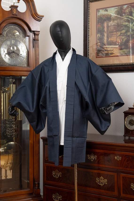 DEAR VANILLA Authentic Japanese Kimono Haori Men's Traditional Jacket Made in Japan Genuine Vintage MHA-0281