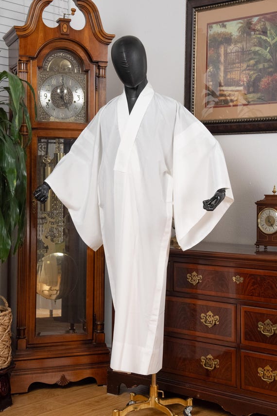 DEAR VANILLA Authentic Vintage Men's Kimono Juban Traditional Japanese Undergown Robe Made in Japan Original MJU-0177