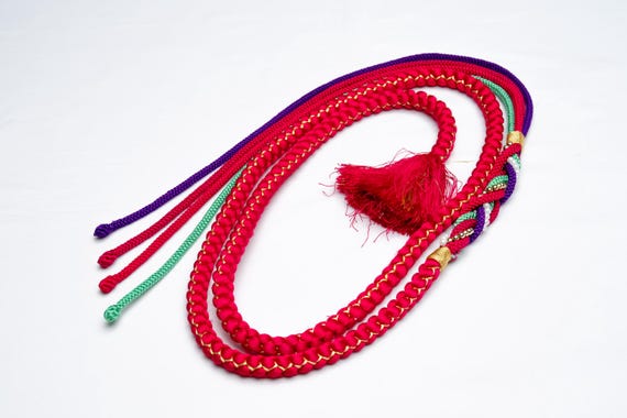 DEAR VANILLA Japanese Ornament Obijime Cord for Furisode Kimono Silk Obi Belt Fastener Accessory Rope Made in Japan OCF-0117